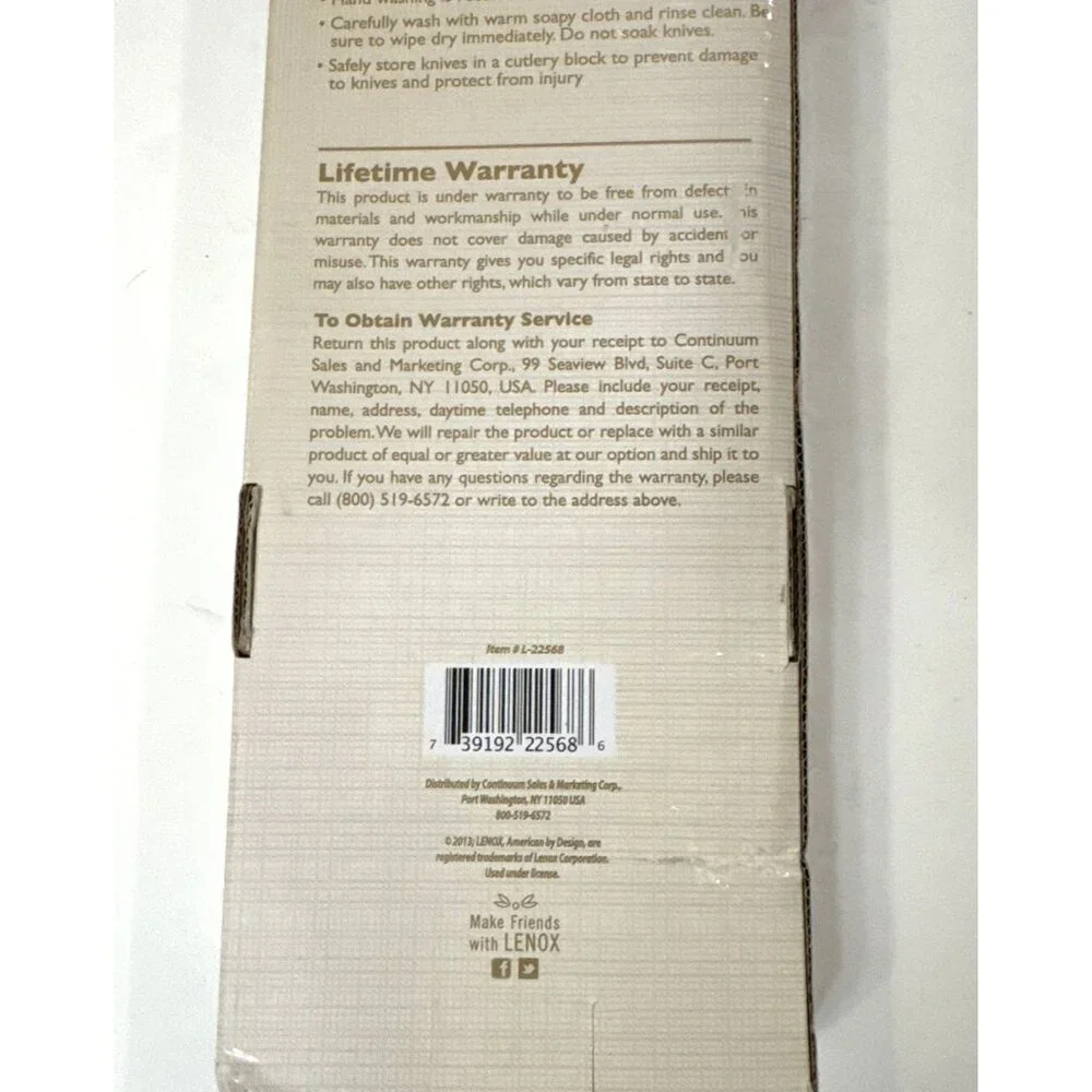 Lenox American By Design 2 Piece German Steel Carving Set